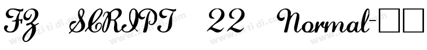 FZ SCRIPT 22 Normal字体转换
